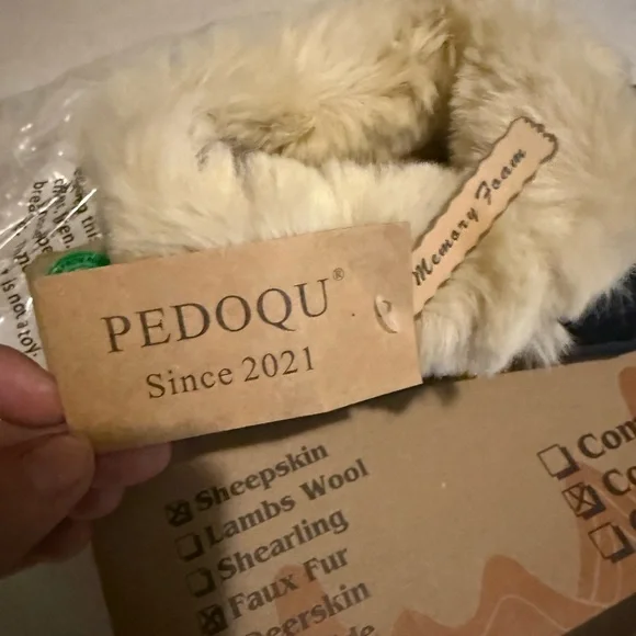 Black Leather Moccasin Slippers - Picture 6 of 6